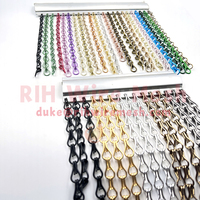 Rideau en maille de chaîne d'aluminium élégant, draperie métallique décorative moderne pour hall d'hôtel, restaurant, séparateur d'espace intérieur