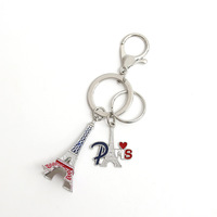 Porte-clés en alliage de zinc, mini tour Eiffel 3D en forme de cœur, fait main, léger, vintage, de qualité supérieure, nouveau souvenir touristique de France, Paris