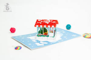 Artesanía personalizada 3D Pop-Up Tarjetas de Navidad Corte Láser Tarjetas de felicitación de vacaciones para dar regalos y decoración de temporada - Product Image 6
