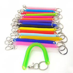 LLavero de bobina de resorte en espiral, cuerda de estiramiento de defensa antirrobo, llavero de seguridad con hebilla de langosta de Metal para soporte de regalo de llave - Product Image 3