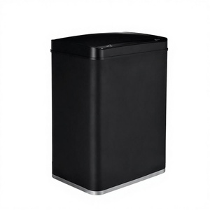 Europe's Top Selling Black 50L 13 Gallon <strong>Dual</strong> Sensor Trash <strong>Can</strong> Standing Structure <strong>Garbage</strong> Bin for Home <strong>Kitchen</strong> and Office - Product Image 1