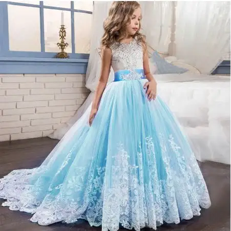 Luxury design Wholesale Kids Wedding Event Ball Gown Fancy Princess Prom Frock Girl Party Dress