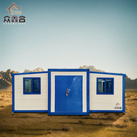 Maisons modulaires préfabriquées pliables et extensibles de 20, 30 et 40 pieds, bureaux à domicile, 2 à 4 chambres, luxe, portables, en acier sandwich