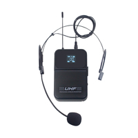 T Microphone universel UHF sans fil Bodypack Casque cardioïde Bodypack Vocal Stage Studio Microphone de tête