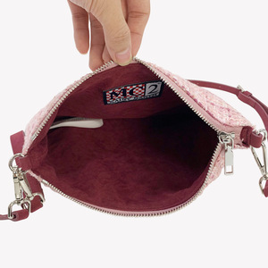 <span class=keywords><strong>Sac</strong></span> bandoulière en tweed style mode estivale, fermeture éclair, matelassé unique, <span class=keywords><strong>à</strong></span> sangle unique, en stock - Product Image 3