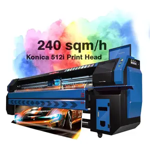 240sqm/h Konica 512i đầu in máy in 3.2 m kỹ thuật số vinyl biểu ngữ flex máy in dung môi/decal/máy in