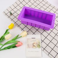 Moule à glaçons en silicone et moule à gâteau rectangulaire 1L anti-gonflement, compatible four, pour bricolage