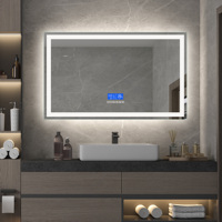 Cermin LED Kamar Mandi Desain Baru IP44 Sensor Sentuh Bluetooth Cermin Pintar
