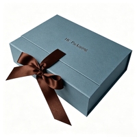 Boîte cadeau personnalisée pour café, boîte magnétique pliable avec ruban, emballage en papier rigide de qualité supérieure pour coffrets cadeaux de grains de café, vente en gros