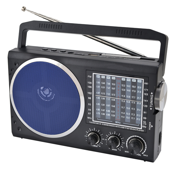 MLK-8112 World Receiver Fm Am Sw Portable Multi Band Radio Aux Input Long Range Radio