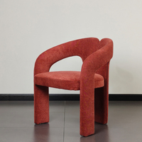 Fauteuil inclinable de loisirs Dudet Designer haut de gamme en tissu vintage et bois massif moderne pour salon