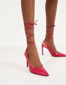 V-vamp nuovi arrivi design <span class=keywords><strong>con</strong></span> spalline punta a punta rosso tie up <span class=keywords><strong>scarpe</strong></span> <span class=keywords><strong>con</strong></span> <span class=keywords><strong>tacco</strong></span> <span class=keywords><strong>tacco</strong></span> alto slingback donna décolleté <span class=keywords><strong>scarpe</strong></span> - Product Image 3