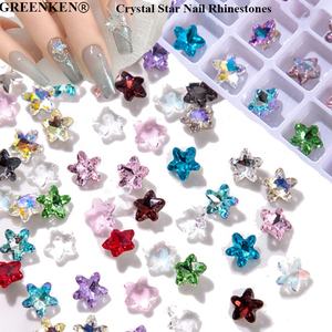 50 Uds bolsa estrella de mar Fondo puntiagudo dijes de <span class=keywords><strong>uñas</strong></span> en forma única 3D diamante Nail Art accesorios cristal versátil <span class=keywords><strong>uñas</strong></span> diamantes de imitación - Product Image 1