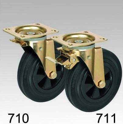Black Rubber Wheel Swivel Caster