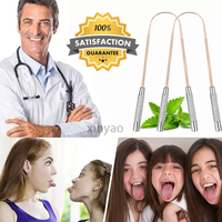 Revêtement de langue orale en cuivre violet avec logo personnalisé nettoyage grattoir de langue en acier inoxydable réduire la mauvaise haleine soins bucco-dentaires et hygiène