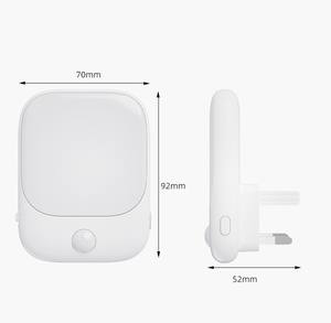 智能运动激活发光二极管夜灯防抱死制动系统材料自动开/关传感器，用于卧室浴室橱柜楼梯走廊保暖插件 - Product Image 2