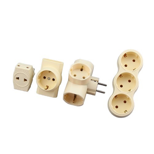 German Schuko 1 to 3 Power Extension Socket EU Multi Outlet Adapter Plug Certified for Home Office Travel Wholesale with CE