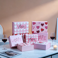 Boîte cadeau en carton pliable en forme de cœur pour la Saint-Valentin, pour parfums et cosmétiques, boîte vide, fabricant, vente en gros transfrontalière