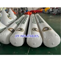 Bouées flottantes gonflables de course de natation de marqueur de couleur noire de 1.5m de haut sur mesure avec LOGO