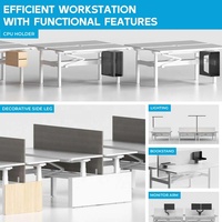 Table de Bureau Intelligente ODM/OEM Réglable en Hauteur Électrique, Bureau Assis-Debout Motorisé Personnalisé avec Écrans