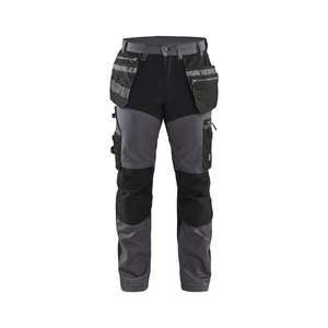 BLAKLADER - 159918609699D124 Craftsman <b>trousers</b> with <b>stretch</b> Mid grey/<b>Black</b> - EAN 7330509845707 WORK <b>TROUSERS</b> - Product Image 1