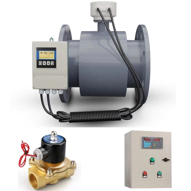 3 Inch Solenoid Valve Batch Water Flow Quantitative Controller Electromagnetic Liquid Controls Flow Meter Controller