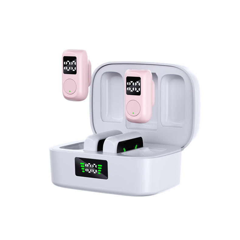 Qy88 white pink with two fur balls