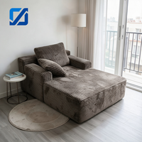 Canapé modulaire en velours côtelé doux personnalisé, une place, avec coussins décoratifs, moderne et écologique pour salon – Vente en gros