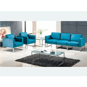 Ensemble de canapés de bureau en cuir personnalisé 2019, confortable, en cuir PU noir, canapé de bureau une place - Product Image 6