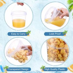 Seau en plastique PP transparent jetable de 700 ml pour les fêtes, idéal pour les boissons aux fruits - Product Image 4