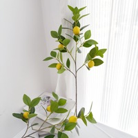 S1104 Branches d'arbre artificielles en mousse avec feuilles d'orange et de citron pour la décoration de la maison et des fêtes