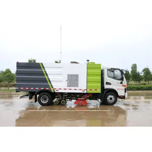 Vacuum Cleaning 4 Brushes Stainless Steel Tank JAC Vacuum Road Sweeper Truck