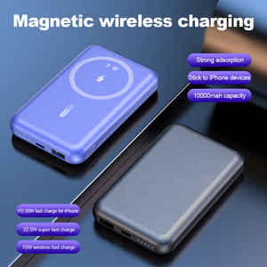 Lightweight 22.5W PD Safe Portable 10000mAh Li-Polymer Battery Magnetic Ultra Slim 2-in-1 Fast Wireless Power Bank - Product Image 4