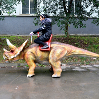 Modèle de dinosaure animatronique en acier pour l'intérieur et l'extérieur, à chevaucher, électrique, personnalisé pour parcs d'aventure et centres commerciaux