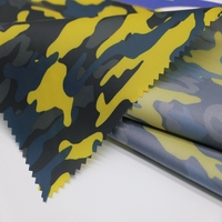 Taffetas imprimé en polyester 210t avec revêtement PA pour matériau de veste imperméable