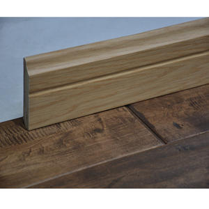 Rodapié de madera de roble <span class=keywords><strong>blanco</strong></span> Chapado en madera real, rodapié de madera real de ingeniería a precio de fábrica, muy <span class=keywords><strong>barato</strong></span> - Product Image 2
