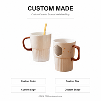 Mug en céramique personnalisé grande capacité, tasse en porcelaine blanche, tasse cadeau pour les couples, bureau, maison