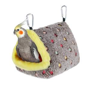 Zachte Warme Vogel Nest Bed Slaaphut Voor Parkieten Tortelduifjes Papegaaienkooi Accessoires Opknoping Vogel Pluche Nestbed - Product Image 1
