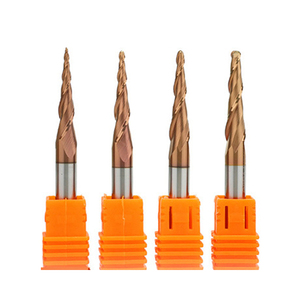 HRC55 2 cannelures spirale conique moulin carbure de tungstène précision bois CNC outil de coupe - Product Image 1