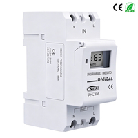 Nuevo Tipo de Interruptor de Tiempo Digital Programable Semanal de 7 Días para Riel DIN, 2 Cables, Control de Relé Temporizador, CA 220V 230V 12V 24V 48V 16A 30A 40A
