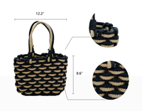 Sac fourre-tout artisanal bohème pour femme, grande capacité, 100% naturel, en corde épaisse tressée à la main, avec longue anse, à porter à l'épaule, à panneaux, pour le quotidien