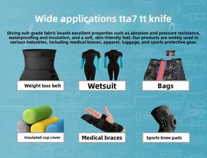 Tela de neopreno SBR perforada con revestimiento de PU de Velcro de bucle para capa de barbería Piezas de corte de costura personalizadas Patrón de sirena Reino Unido Pakistán - Product Image 6