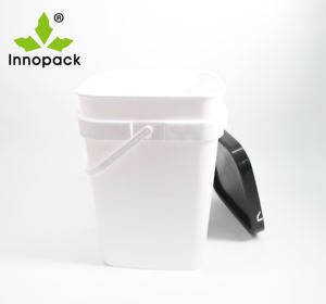 Seau en plastique couleur personnalisée seau carré 20L impression logo - Product Image 5