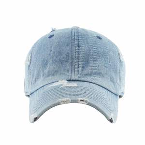 Casquette de baseball en jean délavé, non structurée, personnalisée, style Dad Hat, unie, effet vieilli, de qualité supérieure, pour le sport - Product Image 2