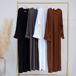 <span class=keywords><strong>Robe</strong></span> Abaya en tricot côtelé longue, 4 couleurs, pour femmes musulmanes, Abaya épaisse pour l'automne et l'hiver, fabriquée par Yibaoli - Product Image 2