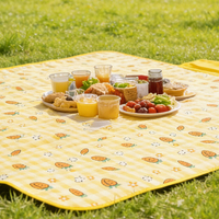 Tapis de sol imperméable, résistant à l'humidité, antidérapant, en tissu Oxford résistant à l'usure, pour tente, camping, plage, pique-nique, avec logo
