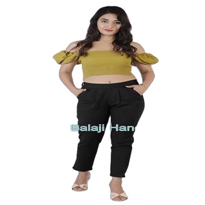 Al por mayor de algodón hecho a mano de algodón de las mujeres Palazoo pantalones y pantalones - Product Image 2