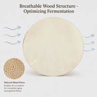 Boîte à fromage artisanale en bois avec logo personnalisé, conception à micro-ventilation pour le vieillissement du Camembert, en bois de peuplier naturel agrafé