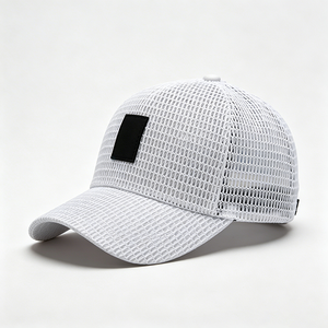 6-Panel Full Mesh & Canvas Breathable Baseball <b>Cap</b> Polyester/Cotton <b>Quick</b> <b>Dry</b> Adjustable Unisex Outdoor Sports Hat - Product Image 6