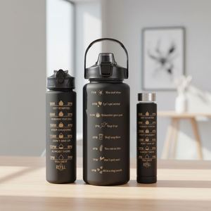 Botella de Agua Deportiva de Gran Capacidad para Verano, para Gimnasio o Aire Libre, Libre de BPA, de Plástico, con Marcador de Tiempo, para Viajes y Motivación Fitness, Venta al Por Mayor - Product Image 1